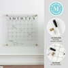 Martha Stewart Grayson Acrylic Dry Erase Wall Calendar w/Dry Erase Marker and Mntng Hrdwr, 14in. Sq, Clr w/Blk Prnt BR-AC-3636-BK-CLRBK-MS